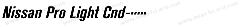 Nissan Pro Light Cnd字体转换